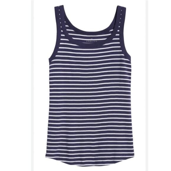 NEW navy stripped sleeveless top size L - Picture 2 of 5
